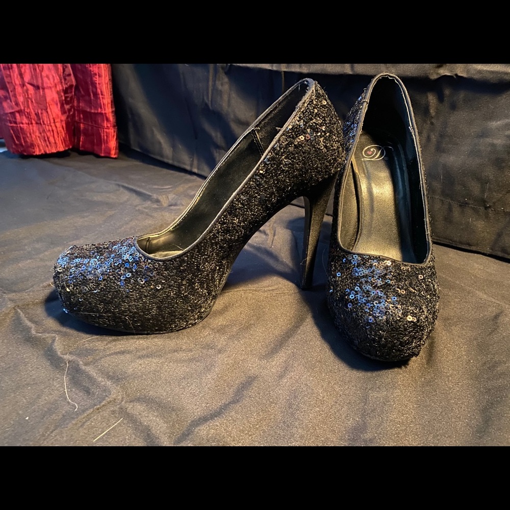 Sequin heels